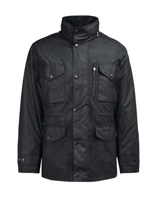 Barbour Black Sapper Wax-Finish Jacket for men