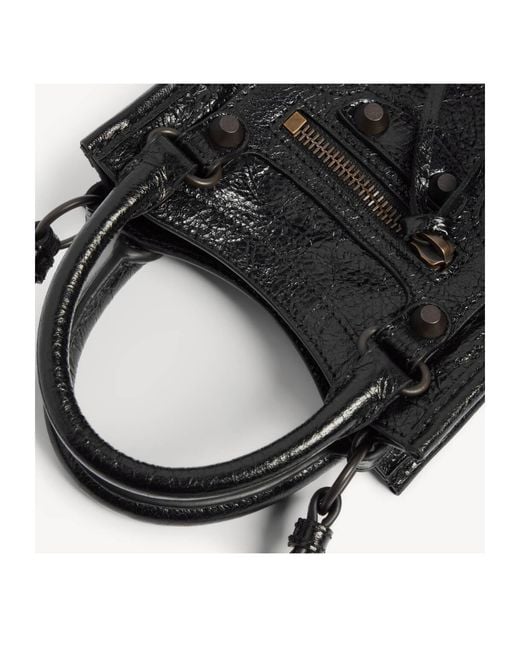 Balenciaga Black Le City Tote Phone Holder