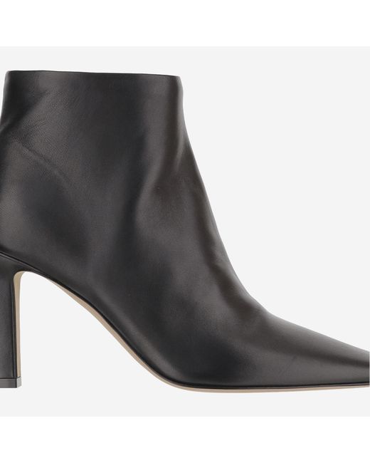 The Row Black Carla 80 Ankle Boots