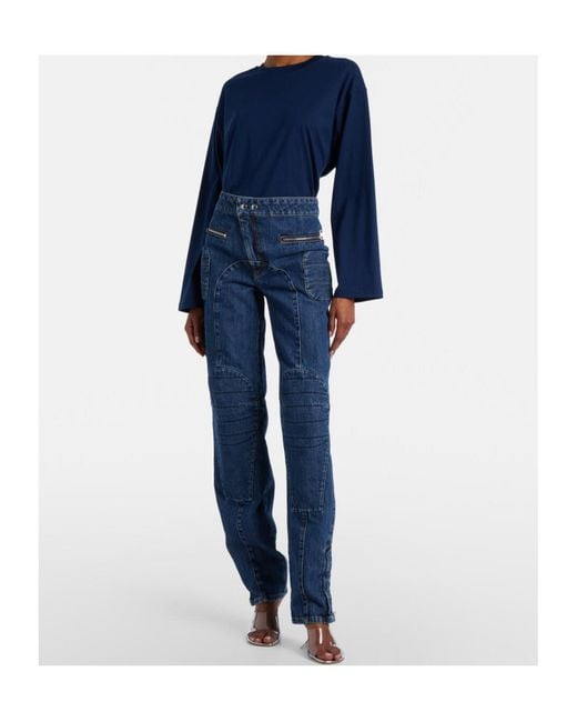 Jean Paul Gaultier Blue Patchwork Jeans