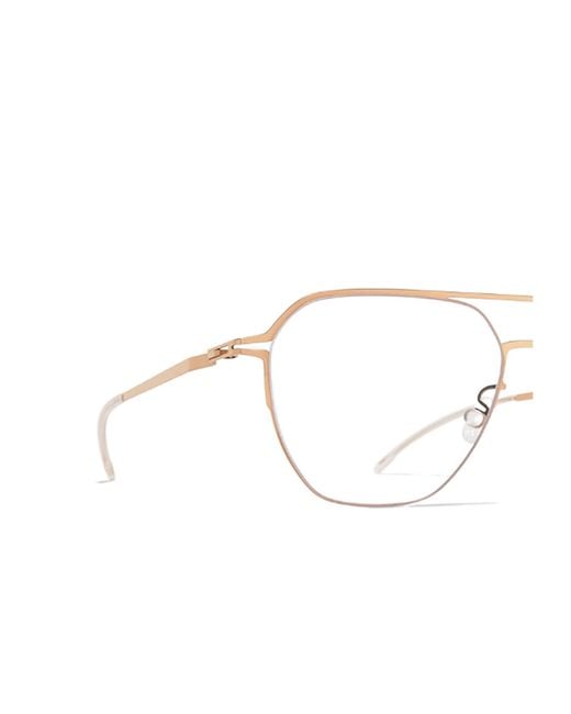 Mykita White Imba Aviator Frame Glasses
