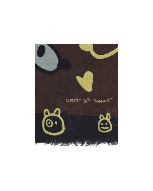 Destin Black Tasseled Scarf