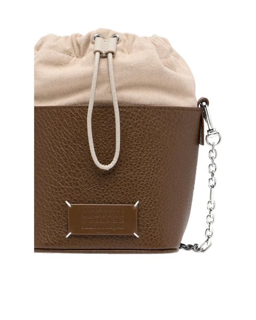 Maison Margiela Brown 5Ac Chain Bucket Bag