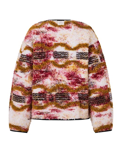 Isabel Marant Red Patterned Fleece Jacket
