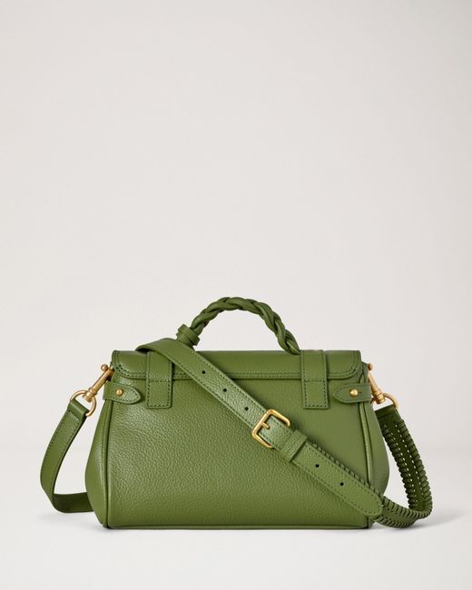 Mulberry Green Mini Alexa Horse Charm Crossbody Bag