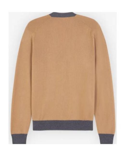 Maison Kitsuné Brown Maison Kitsuné Baby Fox-Patch Button-Up Cardigan for men