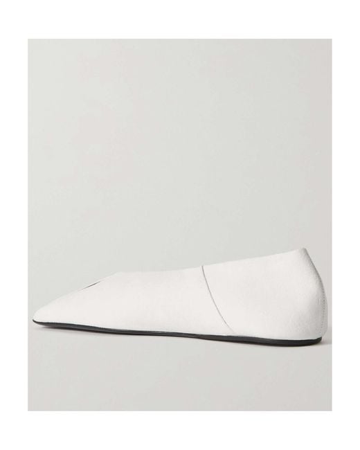 Jil Sander White Flat Ballet Shoes