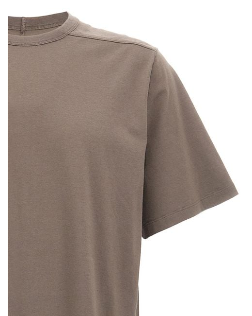 Rick Owens Gray Crew Neck Short-Sleeved T-Shirt for men