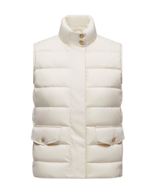 Moncler White Besset Down Gilet