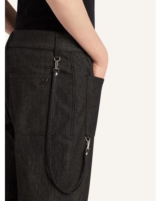 Courreges Black Two-Pocket Bootcut Jeans for men