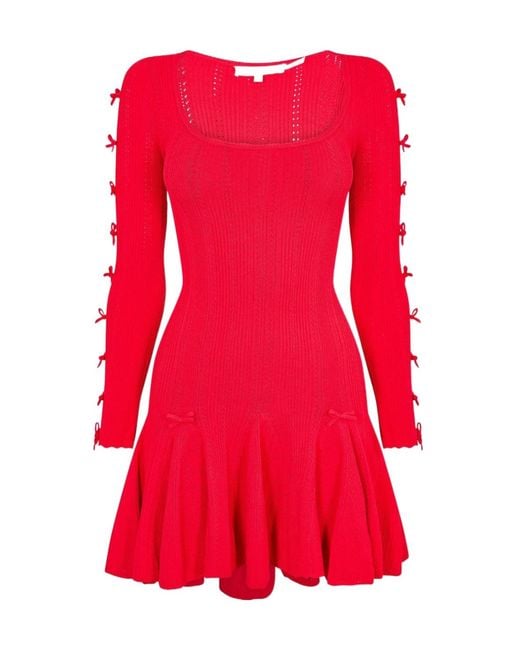LoveShackFancy Red Seychelle Mini Dress