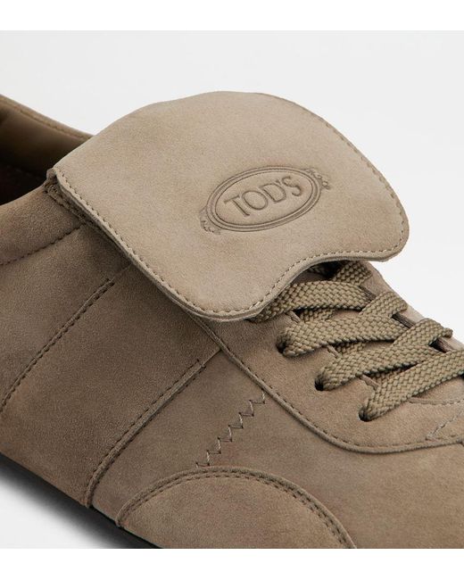 Tod's Brown Suede Sneakers for men