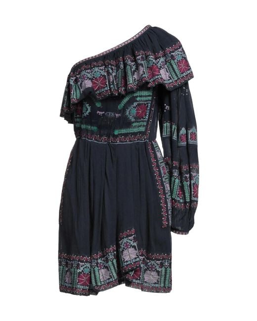 Isabel Marant Blue One-Shoulder Dress