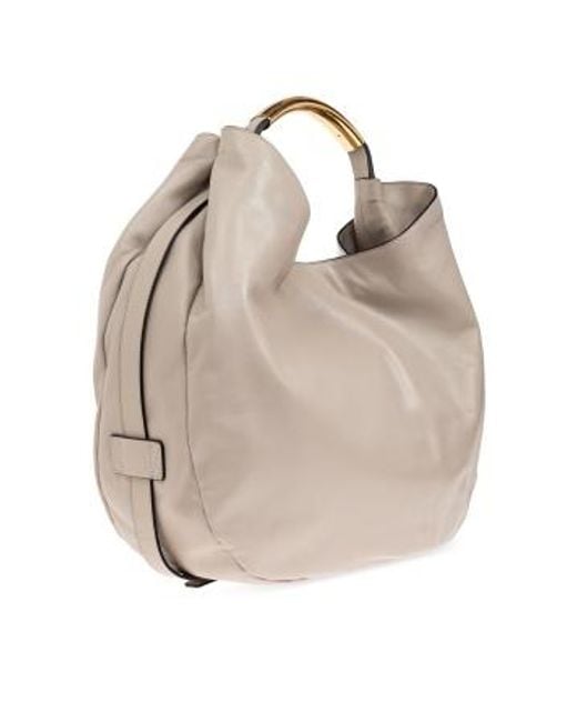 Moschino Natural Logo Lettering Top Handle Bag
