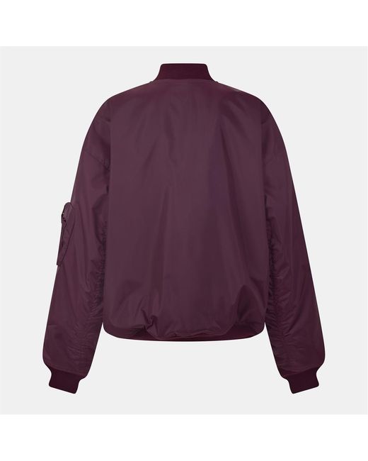 Balenciaga Purple Stand-Up Collar Casual Jacket