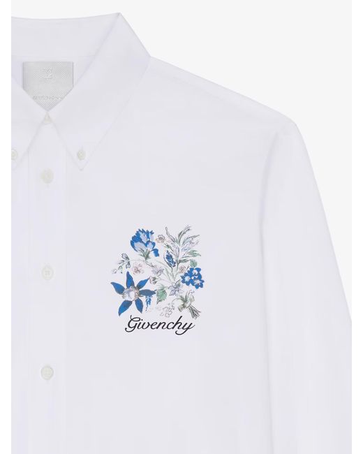 Givenchy White Logo Long-Sleeved Shirt for men