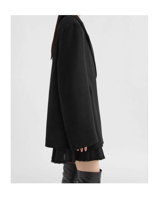 Jil Sander Black Concealed Fastened Coat