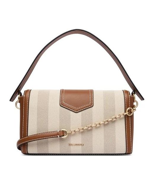 Karl Lagerfeld Metallic Flap Shoulder Bag
