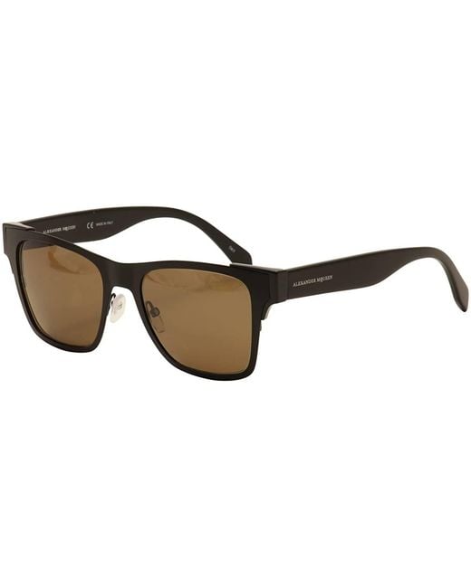 McQueen Metallic Logo Detail Sunglasses for men