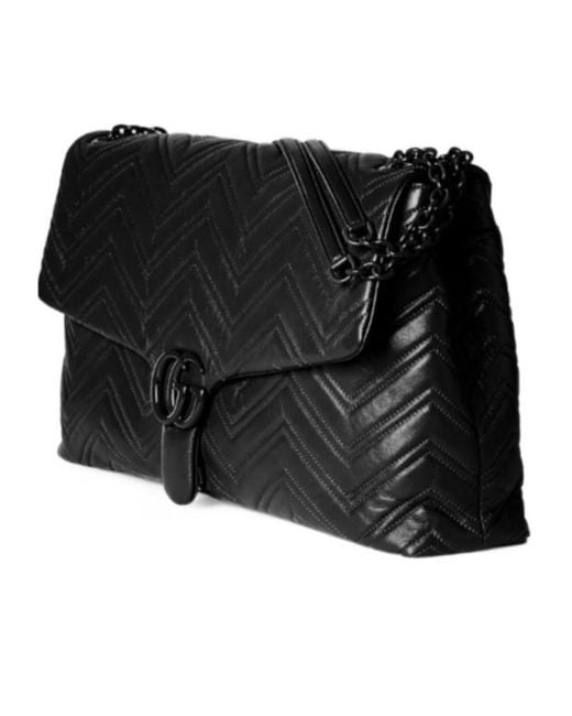Gucci Black Gg Marmont Maxi Shoulder Bag