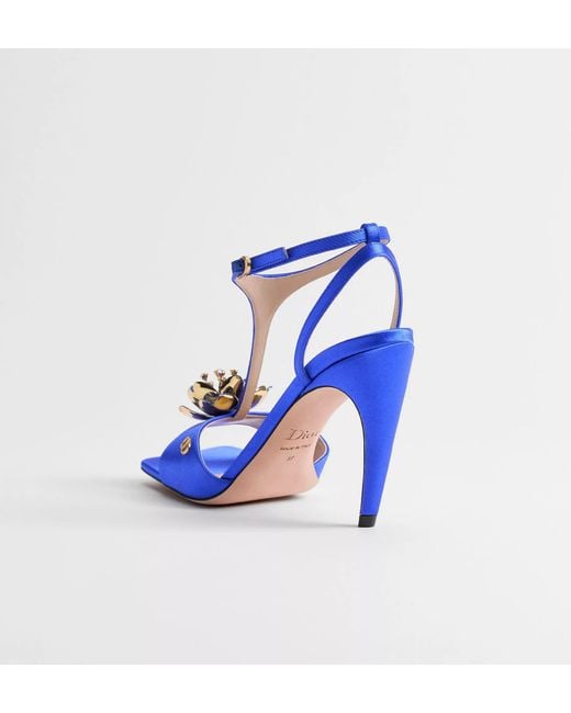 Dior Blue Flora Heeled Sandal