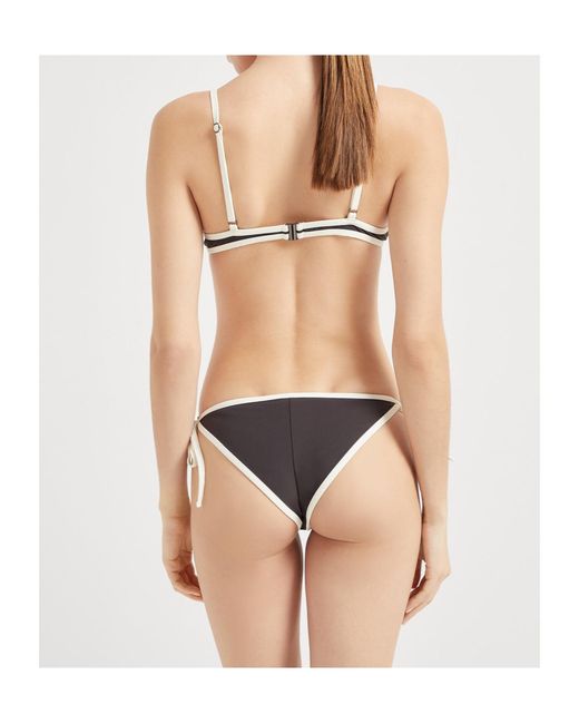 Brunello Cucinelli Gray Contrasting-Trim Bikini Briefs