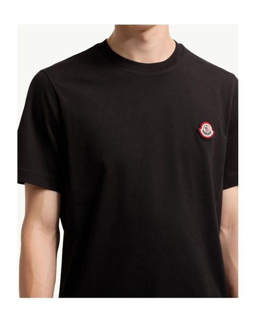 Moncler Black Logo Cotton Jersey T-Shirt for men