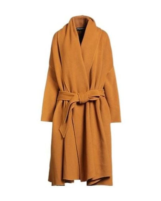 Dolce & Gabbana Brown Minimalist Longsleeve Overcoat