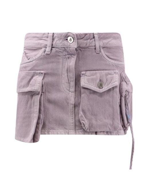 The Attico Purple The Pocket Mini Skirt