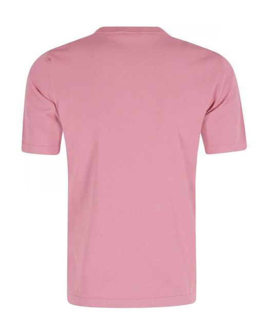 Roberto Collina Pink Crew-Neck T-Shirt