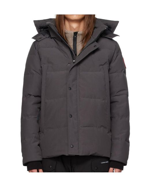 Canada Goose Gray Wyndham Zipper Down Jacket for men