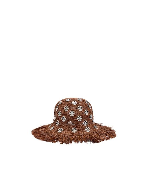 Rabanne Brown Straw Sun Hat