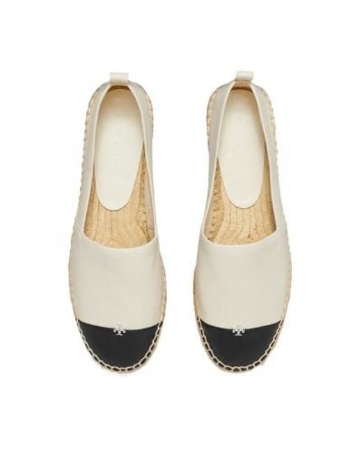 Tory Burch Black Cap-Toe Espadrilles