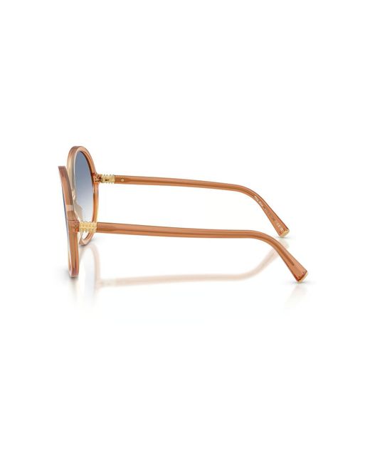 Miu Miu Blue Eyewear Round Frame Sunglasses