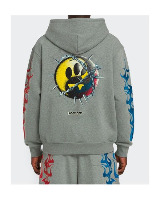 Barrow Gray Felpa Hoodie for men