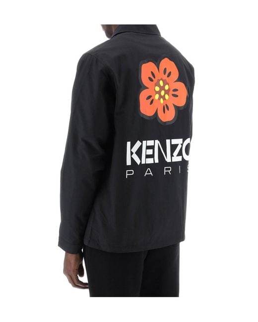 KENZO Blue Boke Flower Coach Jacket for men