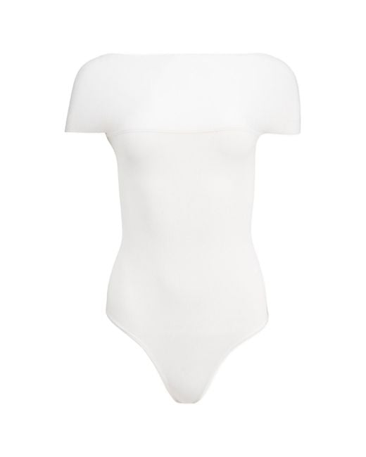 Khaite White Basile Bodysuit