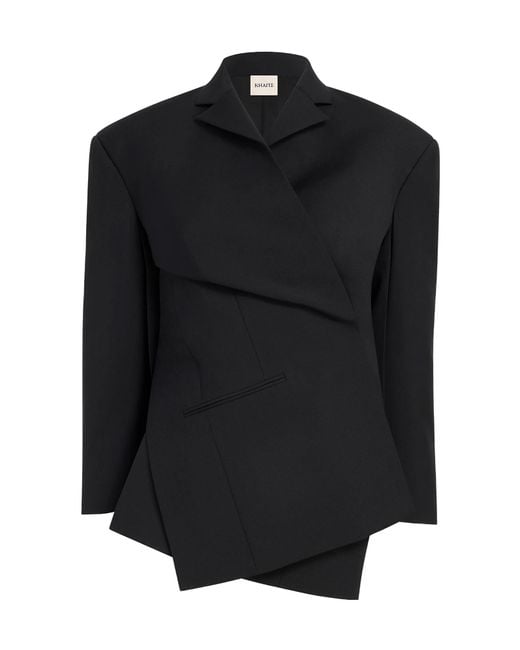 Khaite Black Palto Jacket