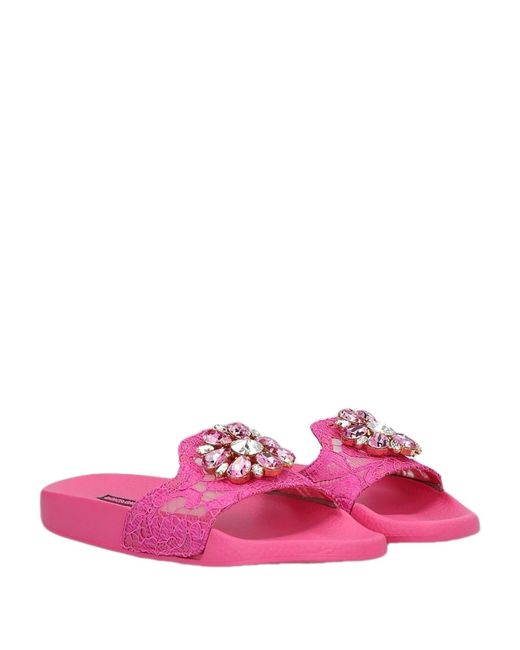 Dolce & Gabbana Pink Solid Color Sandals