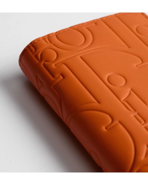 Dior Orange Bifold Card Holder for men