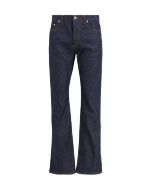 Dior Blue Homme Logo-Patch Straight Leg Jeans for men