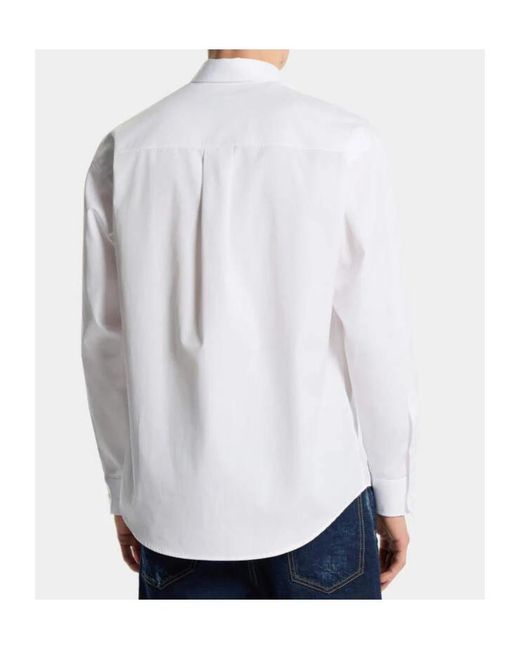 DSquared² White Printed Dropped-Shoulder Shirt for men