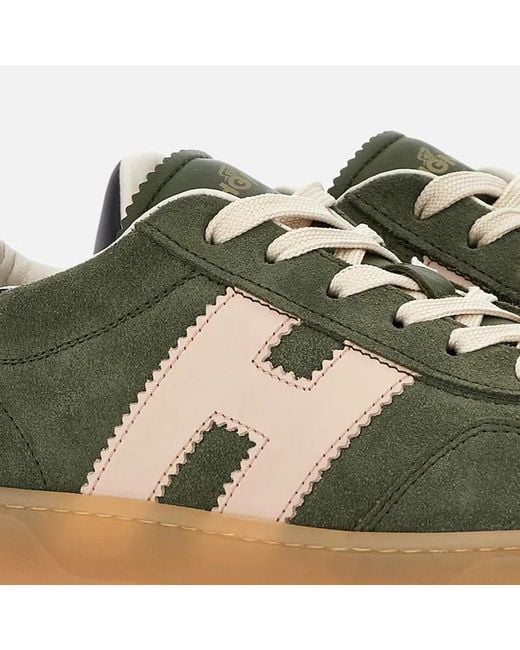 Hogan Green Cool Side H Patch Sneakers
