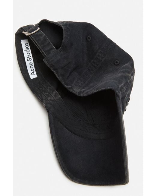 Acne Black Embroidered Logo Baseball Hat