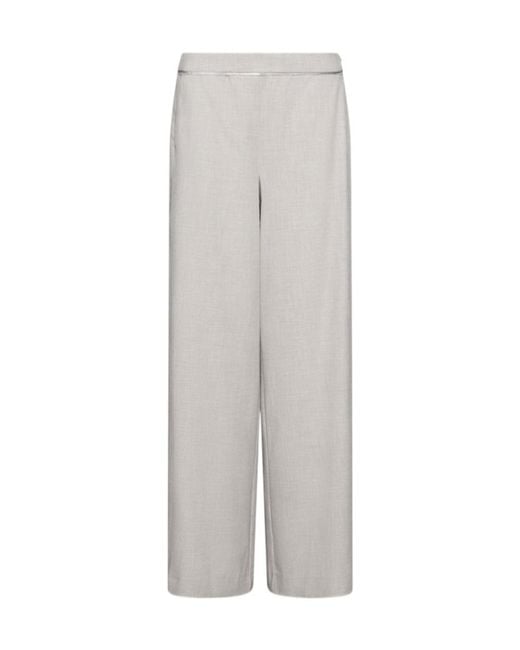 Marella Gray Wide-Leg Trousers