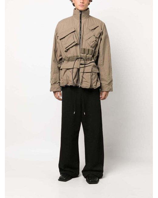 Sacai Blue Funnel-Neck Reversible Jacket for men