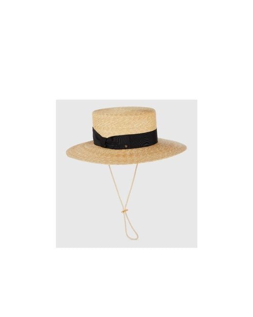 Gucci White Logo Ribbon Detailed Woven Hat