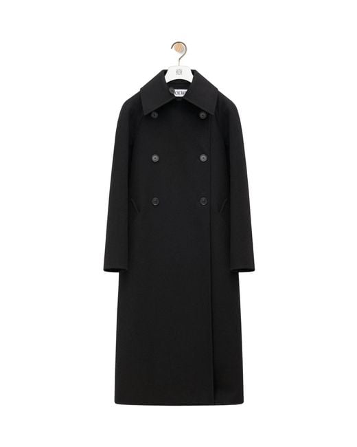 Loewe Black Double-Breasted Coat