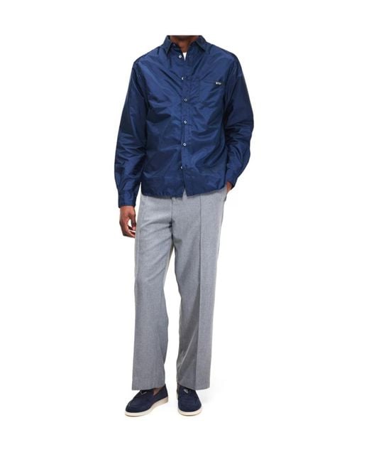 Prada Blue Logo Loafers for men