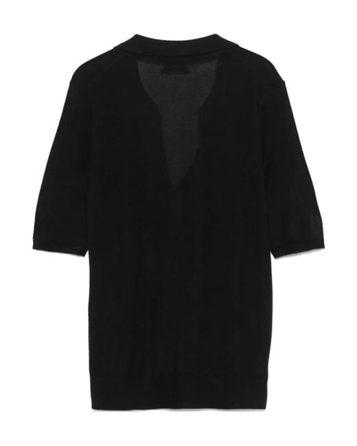 Gabriela Hearst Black Frank Polo Top